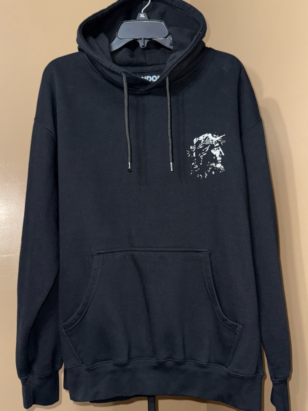 ‘GOD GOT MY BACK’ Black Unisex Hooded Sweatshirt. Size XL.